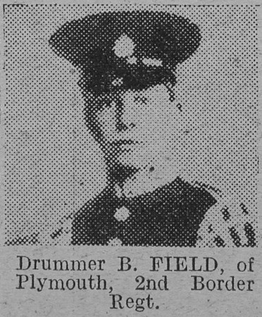 Field B Drummer 2nd Border Regiment The Vivid 13th Feb 1915