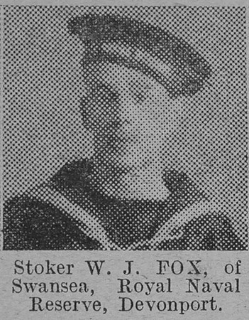 Fox W J Stoker Royal Naval Reserve The Vivid 13th Feb 1915