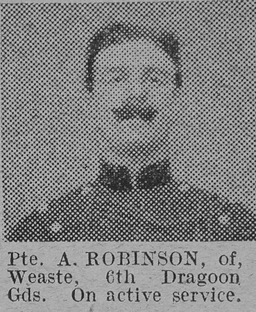 Robinson A Pte 1155 6th Dragoon Guards The Vivid 13th Feb 1915
