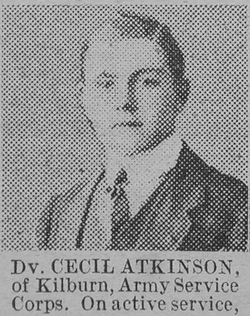 Atkinson C Dvr Army Service Corps The Vivid 13th Feb 1915