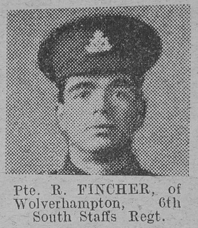Fincher R Pte 6th South Staffs Regiment The Vivid 13th Feb 1915