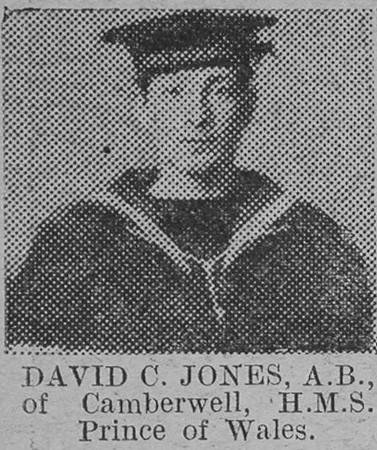 Jones D C AB HMS Prince Of Wales Royal Navy The Vivid 13th Feb 1915