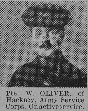 Oliver W Pte Army Service Corps The Vivid 13th Feb 1915
