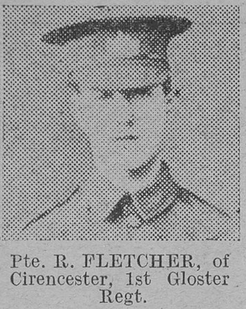 Fletcher R Pte 1st Gloucestershire Regiment The Vivid 13th Feb 1915