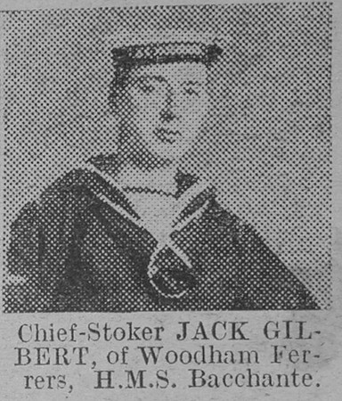 Gilbert J Chief Stoker HMS Bacchante Royal Navy The Vivid 13th Feb 1915