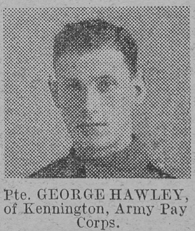 Hawley G Pte Army Pay Corps The Vivid 13th Feb 1915