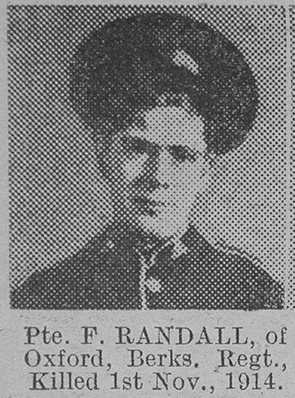 Randall F Pte 8956 1st Royal Berks Regiment The Vivid 13th Feb 1915