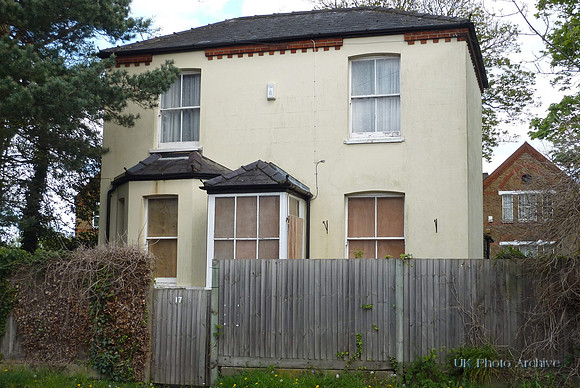 An Empty Boarded Up House 17 Cotswold Road Sutton