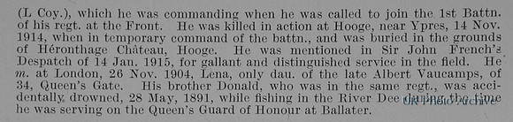 Barrett C J C Captain 1st Royal Scots Fusiliers Obit Part 2