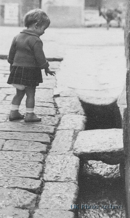 A Little Girl In The Street Vintage Photo Little Girl In Street Saint-Martin-Vésubie France Dated 1961