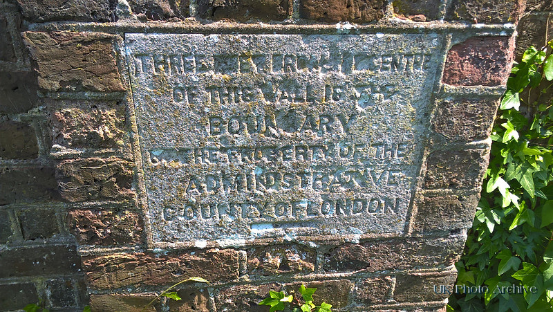 Plaque At Corner Of Wall Of Old Banstead Mental Asylum At Fairlawn Road Sutton