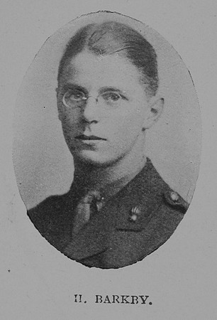 Barkby H 2nd Lt Royal Field Artillery Mill Hill Roll Of Honour
