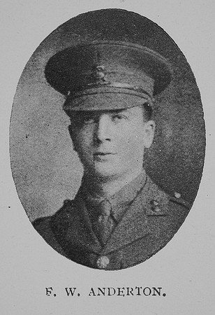 Anderton F W 2nd Lt 1st Lancashire Fusiliers Mill Hill Roll Of Honour