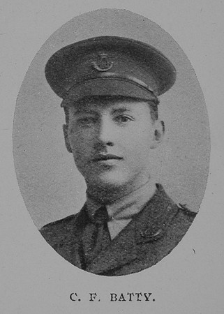 Batty C F 2nd Lt 10th Durham Light Infantry Mill Hill Roll Of Honour