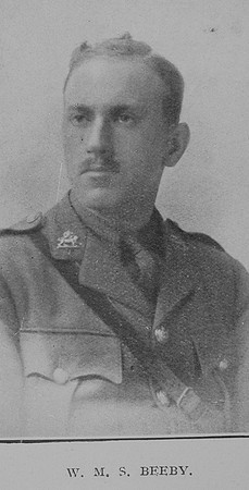 Beeby W S M Captain 4th York And Lancs Regiment Mill Hill Roll Of Honour