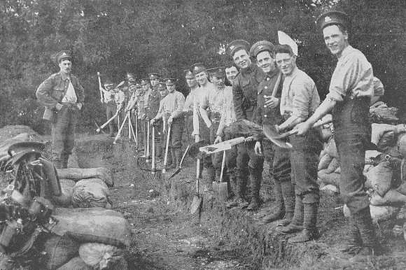The 24th London Regiment Trench Digging