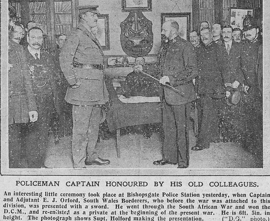 Orford E J Captain MC DCM South Wales Borderers The Graphic 7th Oct 1916
