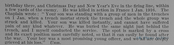 Butler F H 2nd Lt 6th London Regiment Obit Part 2