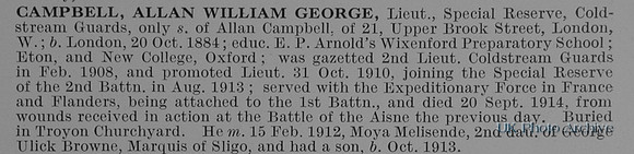 Campbell A W G Lt Coldstream Guards