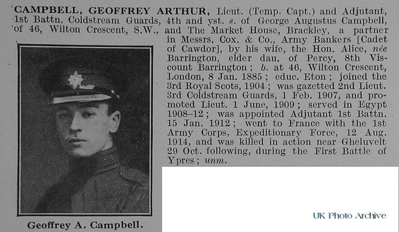 Campbell G A Lt 1st Coldstream Guards Obit