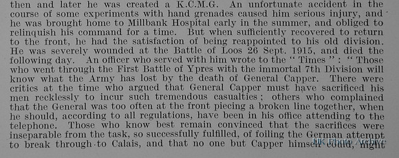 Capper T Major General Sir KCMG CB DSO East Lancs Regiment Obit Part 3