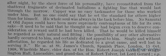Capper T Major General Sir KCMG CB DSO East Lancs Regiment Obit Part 4