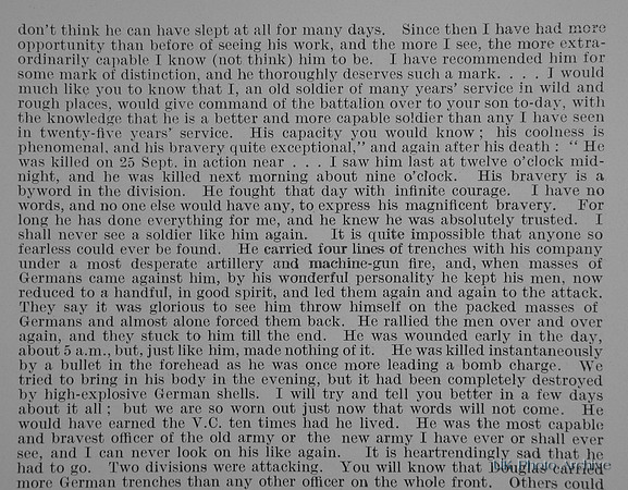 Carmichael D Captain 9th Rifle Brigade Obit Part 2