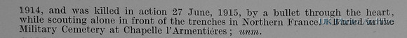 Burnley-Campbell C W 2nd Lt 1st Argyll And Sutherland Highlanders Obit Part 2