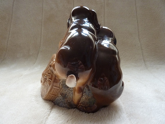 Pintado a Mano Valencia Spain Cute Puppies On Basket