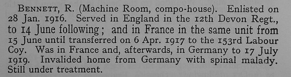 Bennett R Pte 12th Devonshire Regiment