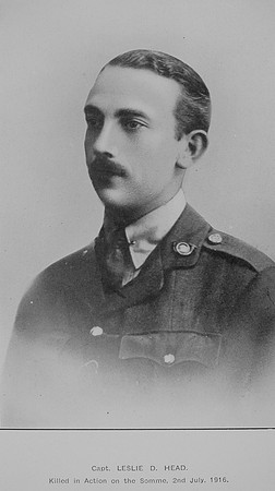 Head L D Captain 9th Kings Own Yorkshire Light Infantry Lloyds War Memorial