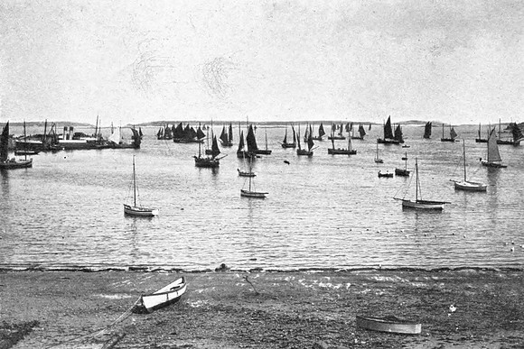 Fishing Boats Running From The Scilly Isles To Catch The Steamer 1907