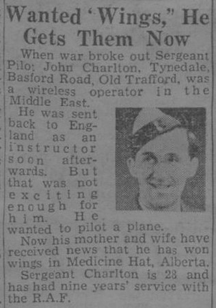 Charlton J Sergt Pilot Royal Air Force