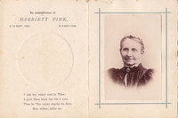 Memorial Card Harriett Pink Died 9th May 1903 Inside