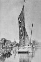 A Norwich Barge On The River Yare 1890s