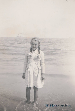 A Little Girl At Yarmouth Beach August 1953