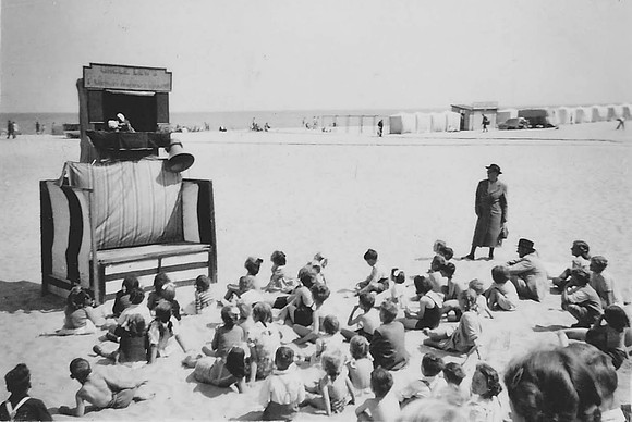 Uncle Lew's Punch and Judy Great Yarmouth Beach 1930s