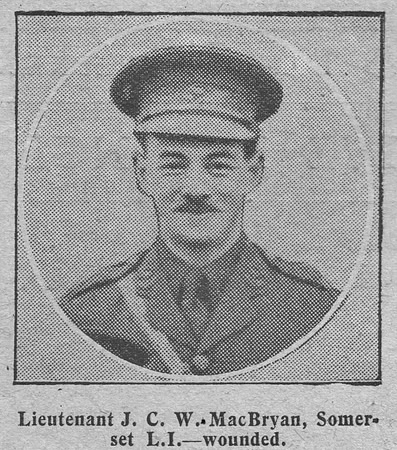 MacBryan J C W Lt Somerset Light Infantry The Graphic 16th Sep 1914