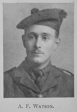 Watson A F 2nd Lt 9th Black Watch