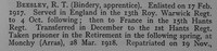 Beesley R T Pte 1st Hampshire Regiment Part 1