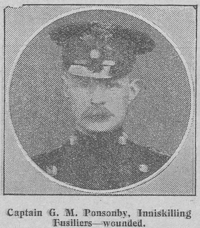 Ponsonby G M Captain Royal Inniskilling Fusiliers The Graphic 8th Sep 1914
