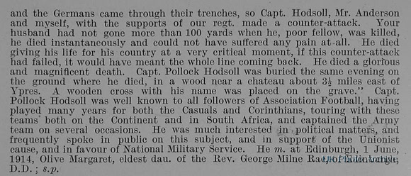 Pollock-Hodsoll G B Captain 3rd Suffolk Regiment Obit Part 2
