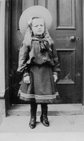 A Little Girl At Her Front Door c.1900