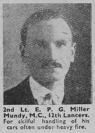 Miller-Mundy E P G 2nd Lt MC 12th Lancers
