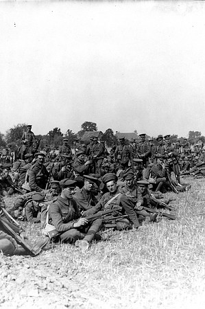 2nd Leicestershire Regiment Resting In A Field in at Bout de Ville Flanders