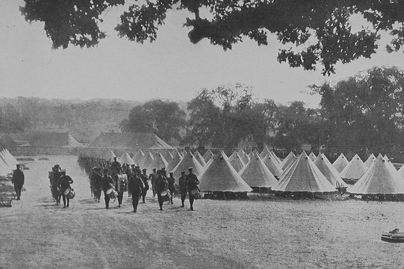 The Artists Rifles In Camp Richmond Park 1914