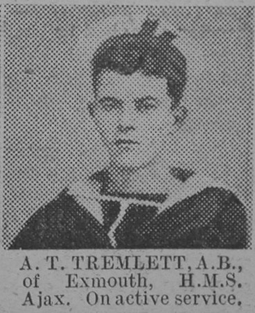 Tremlett A T AB HMS Ajax Royal Navy The Vivid 27th Feb 1915