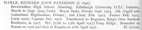 Harle R J P Captain MC KOSB Attd 7th Argyll And Sutherland Highlanders Obit