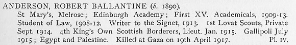 Anerson R B Lt 4th Kings Own Scottish Borderers