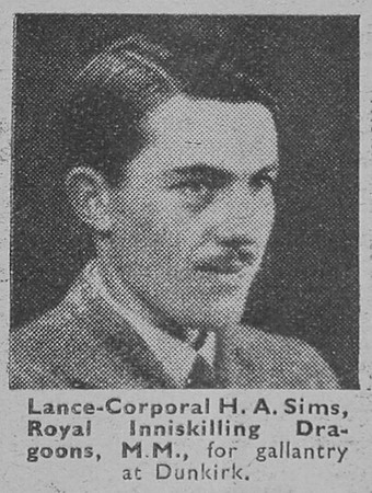 Sims H A LCpl MM Royal Inniskilling Dragoons